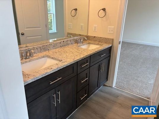 Bathroom, Dual Sink Vanities, Interior, Wood Texture Flooring