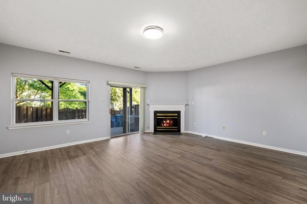 Empty room, Fireplace, Interior, Wood Texture Flooring