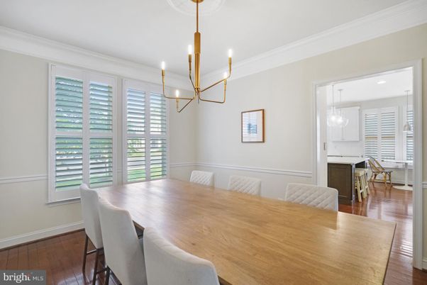 Chandelier, Dining room, Interior, Pendant Lights, Wood Texture Flooring
