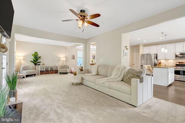 Interior, Kitchen, Living room, Pendant Lights, Recessed Lighting, Stainless Steel Appliances, Wood Texture Flooring