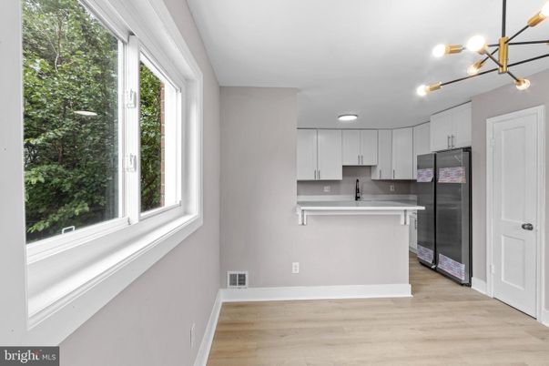 Interior, Kitchen, Pendant Lights, Stainless Steel Appliances, Wood Texture Flooring