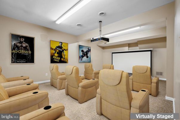 Home Theatre Room, Interior, Projection Screen, Recessed Lighting, Theatre Room