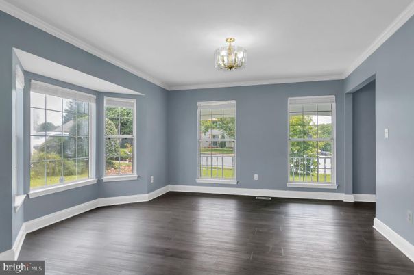 Chandelier, Empty room, Interior, Wood Texture Flooring