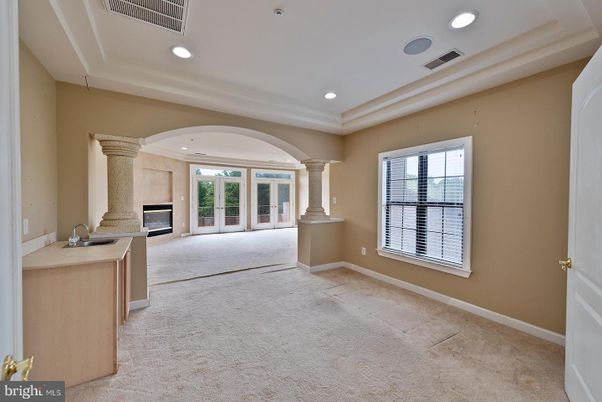 Empty room, Fireplace, Interior, Recessed Lighting
