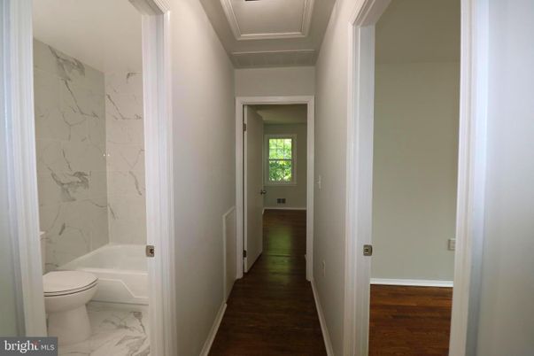 Bathroom, Interior, Marble, Marble Walls, Wood Texture Flooring