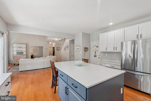 Interior, Kitchen, Living room, Recessed Lighting, Stainless Steel Appliances, Wood Texture Flooring