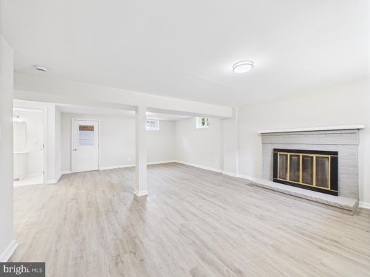 Empty room, Fireplace, Interior, Wood Texture Flooring