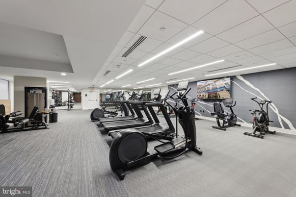 Fitness Equipment, Gym, Interior, Recessed Lighting