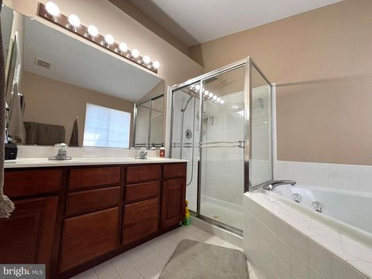 Bathroom, Dual Sink Vanities, Glass Shower, Interior