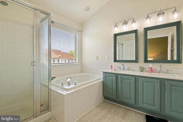 Bathroom, Dual Sink Vanities, Glass Shower, Interior
