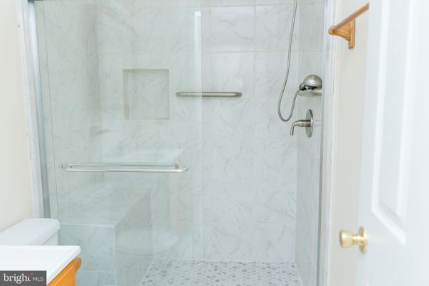 Bathroom, Glass Shower, Interior, Marble Walls