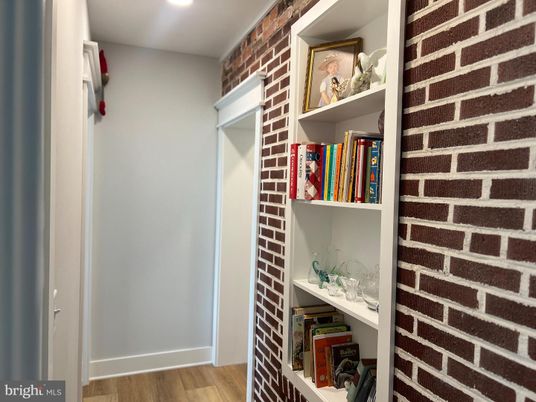Interior, Recessed Lighting, Stone Walls, Wood Texture Flooring