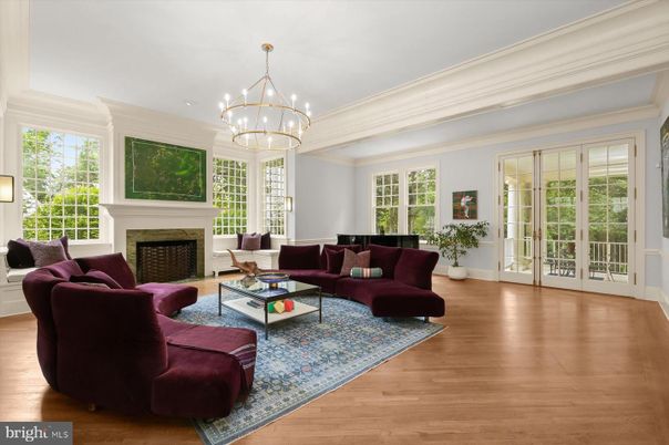 Chandelier, Fireplace, Interior, Living room, Pendant Lights, Wood Texture Flooring