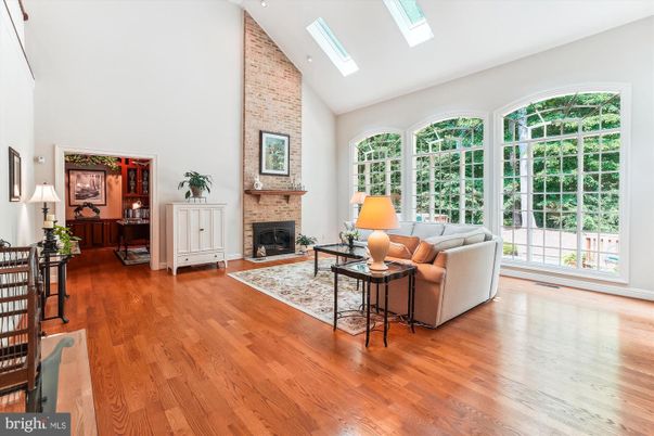 Fireplace, Interior, Living room, Stone Walls, Wood Texture Flooring