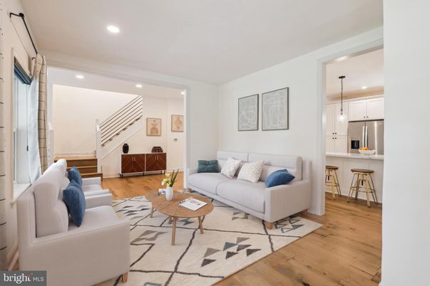 Interior, Kitchen, Living room, Pendant Lights, Recessed Lighting, Wood Texture Flooring
