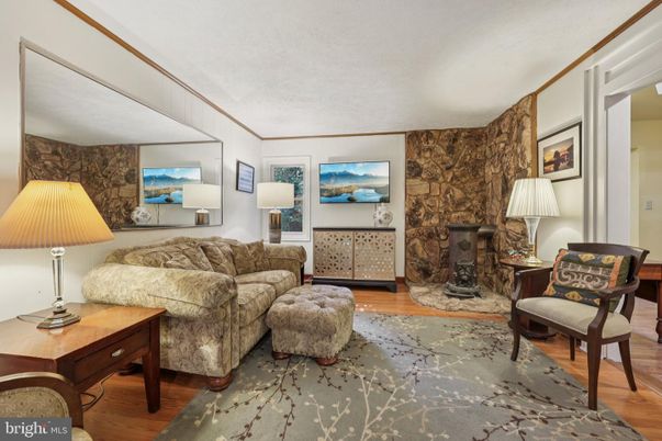 Fireplace, Interior, Living room, Stone Walls, Wood Texture Flooring
