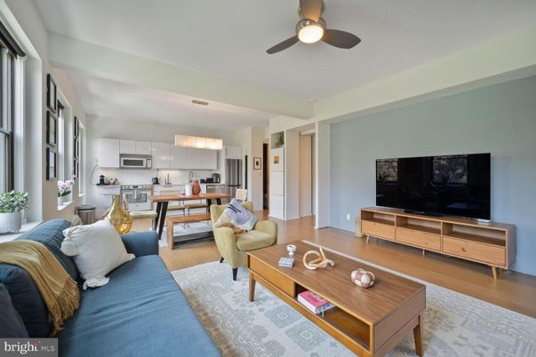 Dining room, Interior, Kitchen, Living room, Pendant Lights, Stainless Steel Appliances, Wood Texture Flooring