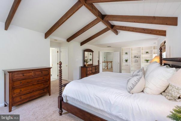 Bedroom, Interior, Wooden Beams