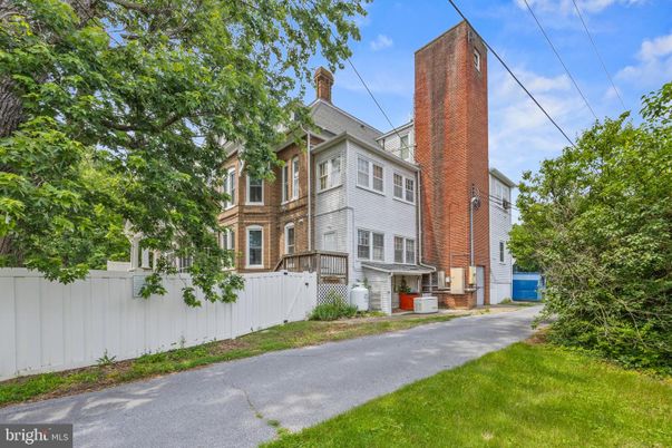 Backyard, Exterior, Facade, Brick Facade, Queen Anne Victorian