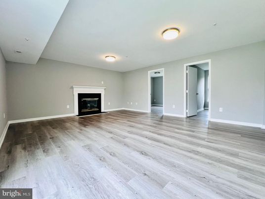 Empty room, Fireplace, Interior, Wood Texture Flooring