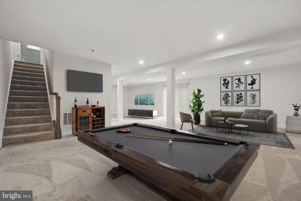 Billiard Table, Game Room, Interior, Living room, Recessed Lighting