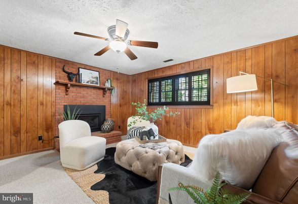Fireplace, Interior, Stone Walls, Wooden Walls