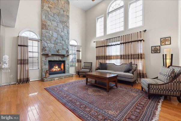 Fireplace, Interior, Living room, Stone Walls, Wood Texture Flooring