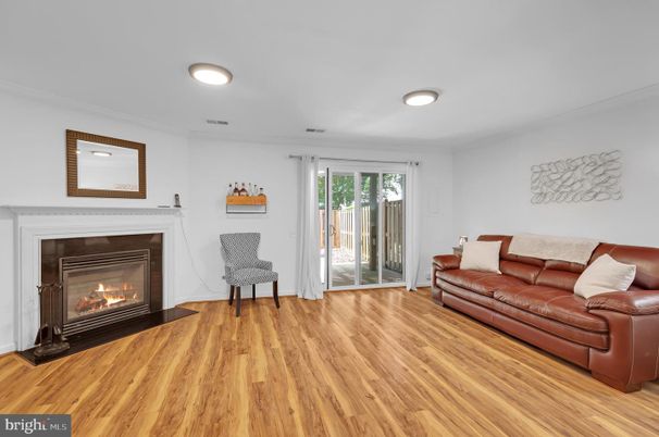 Fireplace, Interior, Recessed Lighting, Wood Texture Flooring
