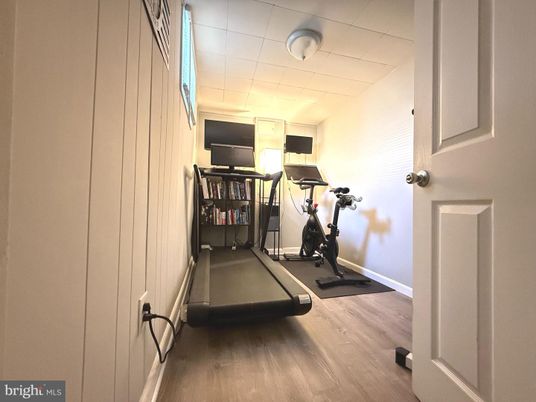 Fitness Equipment, Interior, Wood Texture Flooring