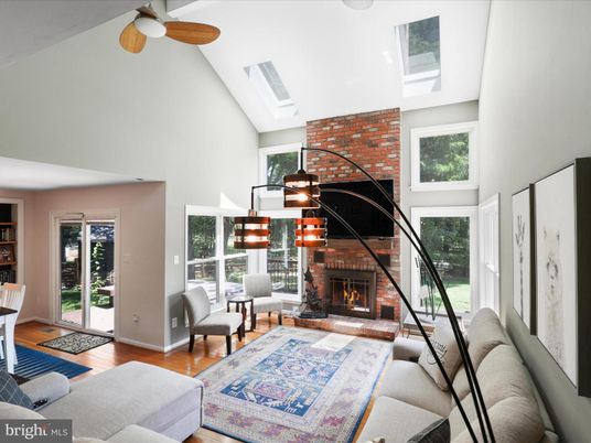 Fireplace, Interior, Living room, Stone Walls, Wood Texture Flooring