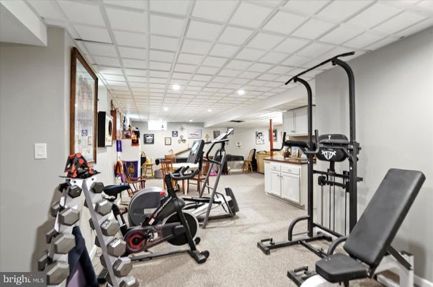 Fitness Equipment, Gym, Interior, Recessed Lighting