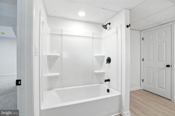 Bathroom, Interior, Recessed Lighting, Wood Texture Flooring