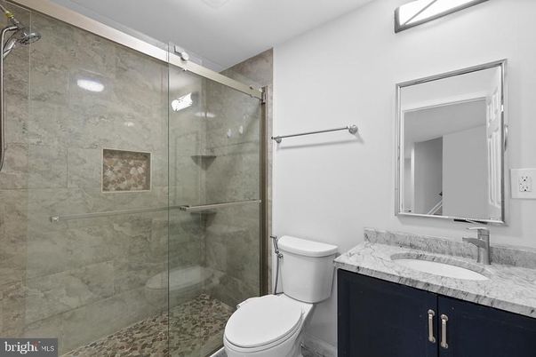 Bathroom, Glass Shower, Interior, Marble Walls