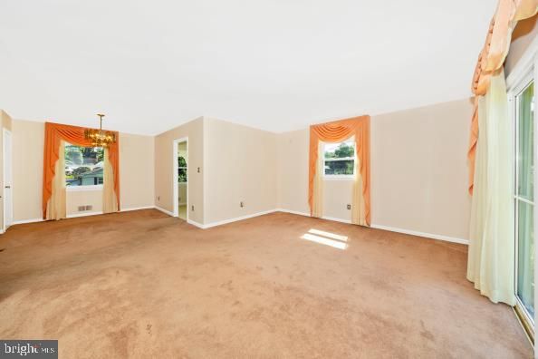 Chandelier, Empty room, Interior