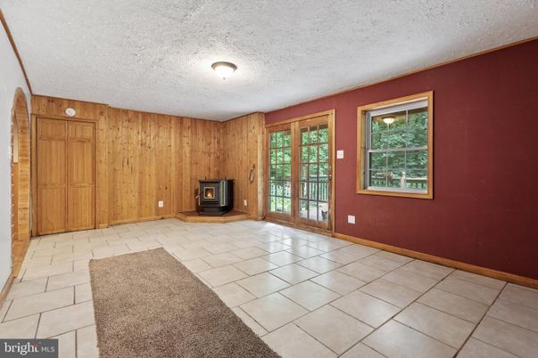 Empty room, Fireplace, Interior, Wooden Walls