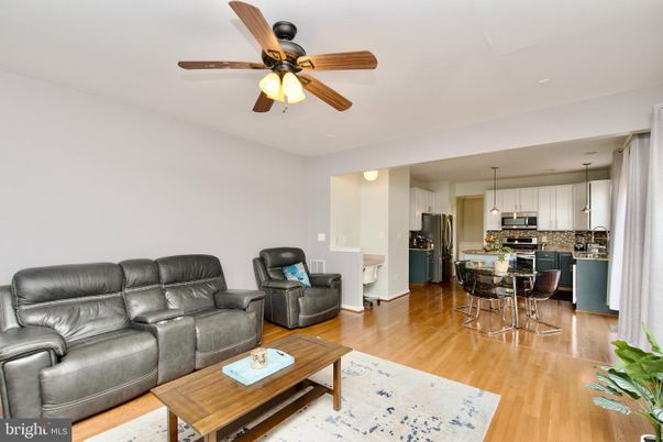 Dining room, Interior, Kitchen, Living room, Pendant Lights, Stainless Steel Appliances, Wood Texture Flooring