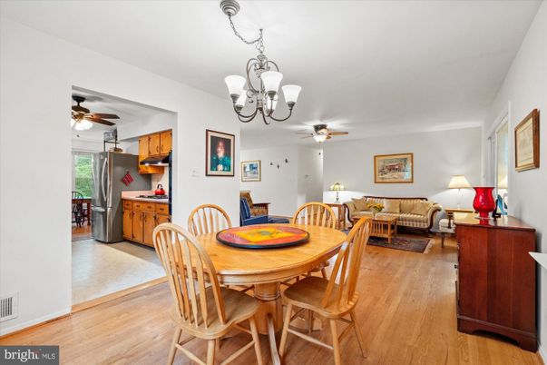 Chandelier, Dining room, Interior, Kitchen, Living room, Wood Texture Flooring
