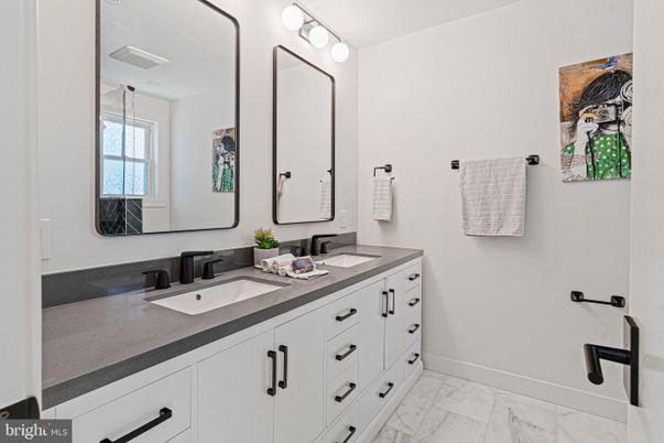 Bathroom, Dual Sink Vanities, Interior, Marble