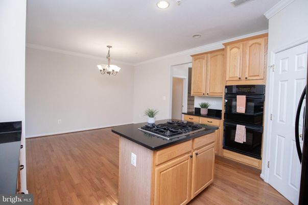 Chandelier, Interior, Kitchen, Recessed Lighting, Wood Texture Flooring