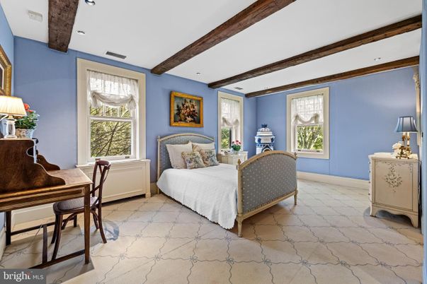 Bedroom, Interior, Recessed Lighting, Wooden Beams