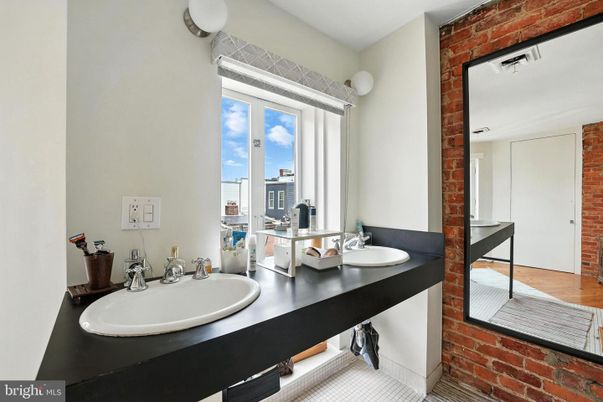Bathroom, Interior, Stone Walls, Wood Texture Flooring