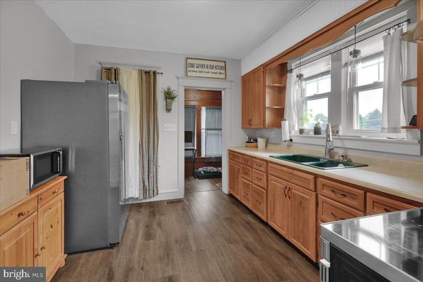 Interior, Kitchen, Wood Texture Flooring