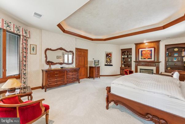 Bedroom, Fireplace, Interior
