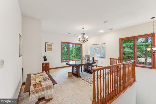 Chandelier, Home Office, Interior, Recessed Lighting