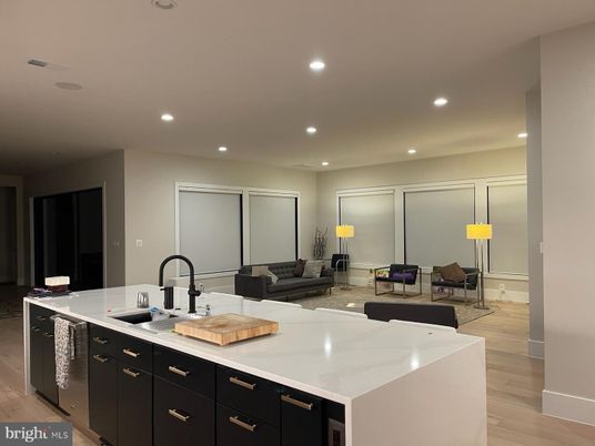 Interior, Kitchen, Living room, Recessed Lighting, Wood Texture Flooring