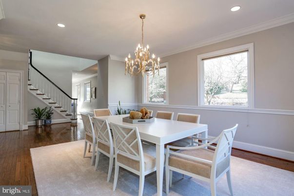 Chandelier, Dining room, Interior, Recessed Lighting, Wood Texture Flooring