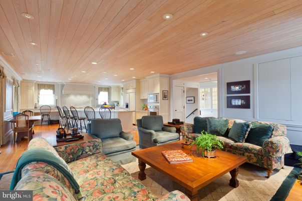 Dining room, Interior, Kitchen, Living room, Recessed Lighting, Wooden Ceilings, Wood Texture Flooring