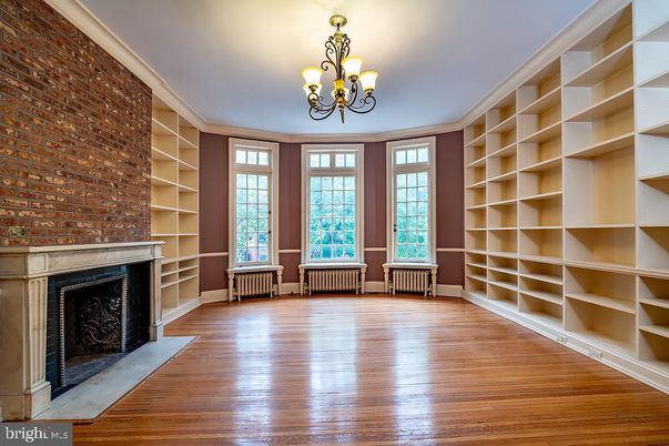 Chandelier, Fireplace, Interior, Stone Walls, Wood Texture Flooring