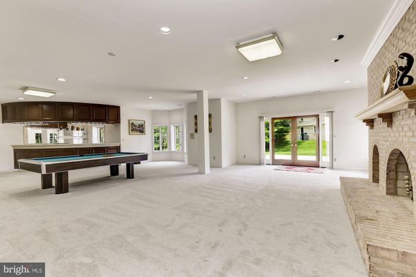 Billiard Table, Fireplace, Game Room, Interior, Recessed Lighting