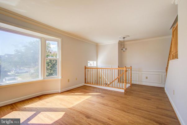 Empty room, Interior, Pendant Lights, Wood Texture Flooring